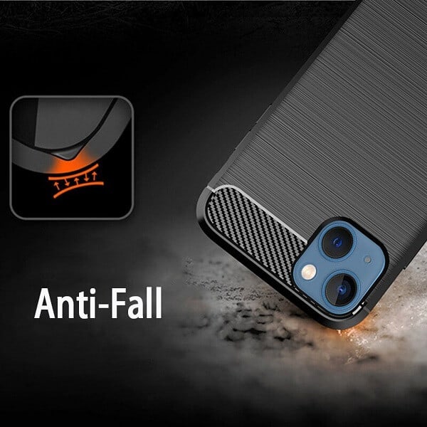 Apple iPhone 13 Shockproof Case Heavy Duty Rugged Bumper Anti Knock Phone Back Cover (Black)