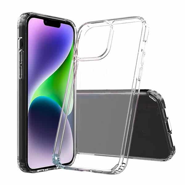 Apple iPhone 14 Plus Clear Case Slim With 4 Corners [Shock Absorption] Hard Back Soft Bumper Cover