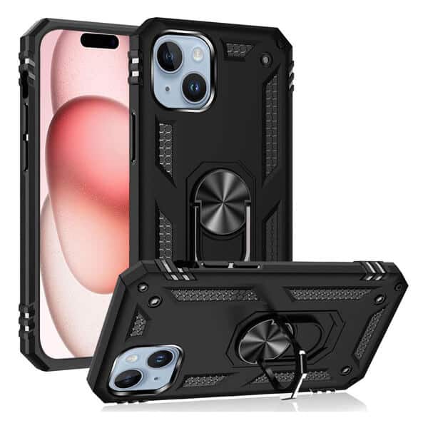 For Apple iPhone 15 | 15 Pro | 15 Pro Max | 15 Plus Magnetic Ring Rugged Shockproof Case Heavy Duty Protective Back Cover