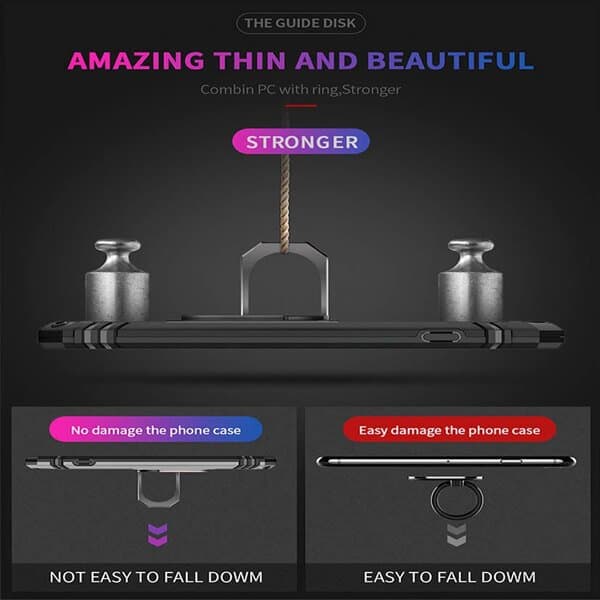 Apple iPhone 15 Magnetic Ring Rugged Shockproof Case Heavy Duty Protective Back Cover