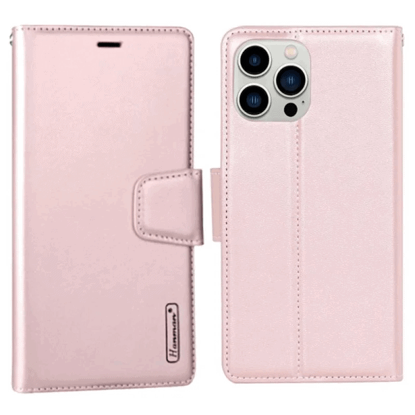 Apple iPhone 15 Pro Max Plus Hanman Wallet Case Flip Leather Card Slots Magnetic Stand Cover