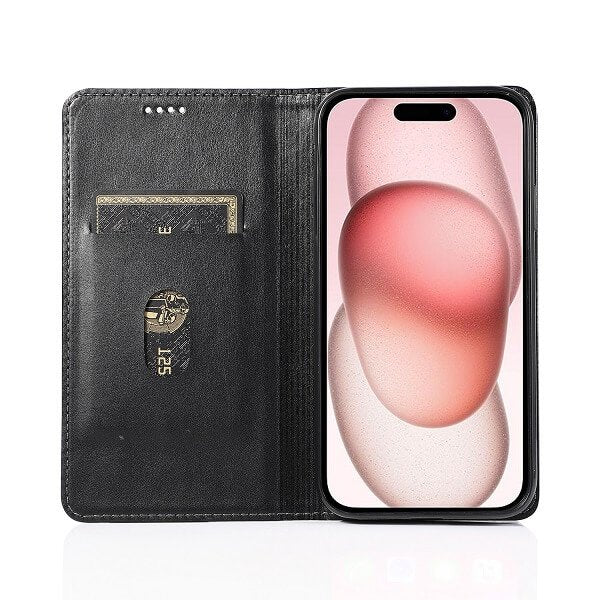 Apple iPhone 15 Wallet Case Flip Leather Card Slots Magnetic Stand Cover