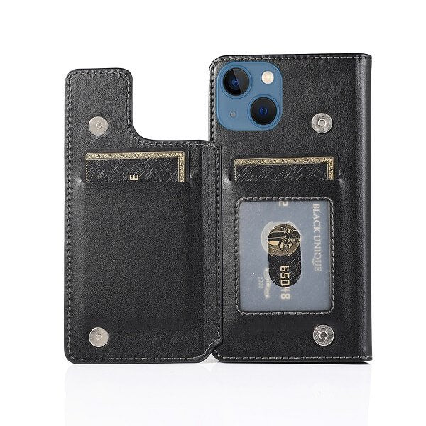 Apple iPhone 15 Wallet Case Flip Leather Card Slots Magnetic Stand Cover