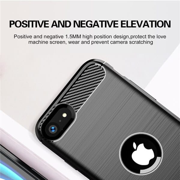 Apple iPhone 6 6S Case Shockproof Heavy Duty Rugged Anti Knock Back Cover (Black)