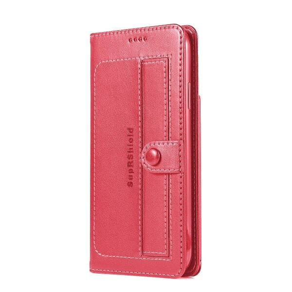 Apple iPhone 8 Wallet Case Flip Leather Card Slots Magnetic Stand Cover (Hot Pink)