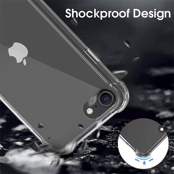 Apple iPhone SE 2nd Gen 2022 Clear Case Shockproof Heavy Duty Gel Air Cushion Cover