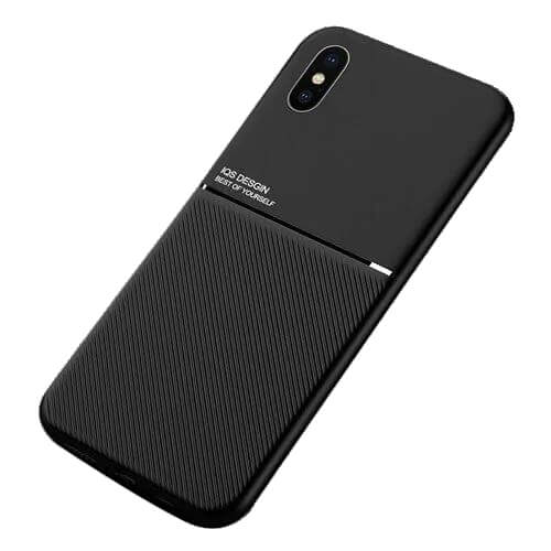 Apple iPhone X XS Business Style Luxury Shockproof Case Heavy Duty Rugged Anti Knock Cover (Black)