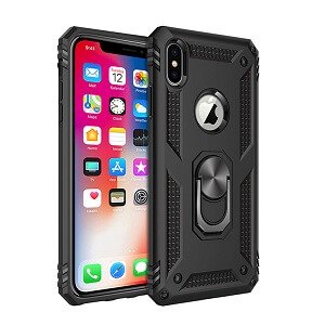 For Apple iPhone X / XS / XS Max / XR Anti Scratch Magnetic Car Mount Ring Case Cover