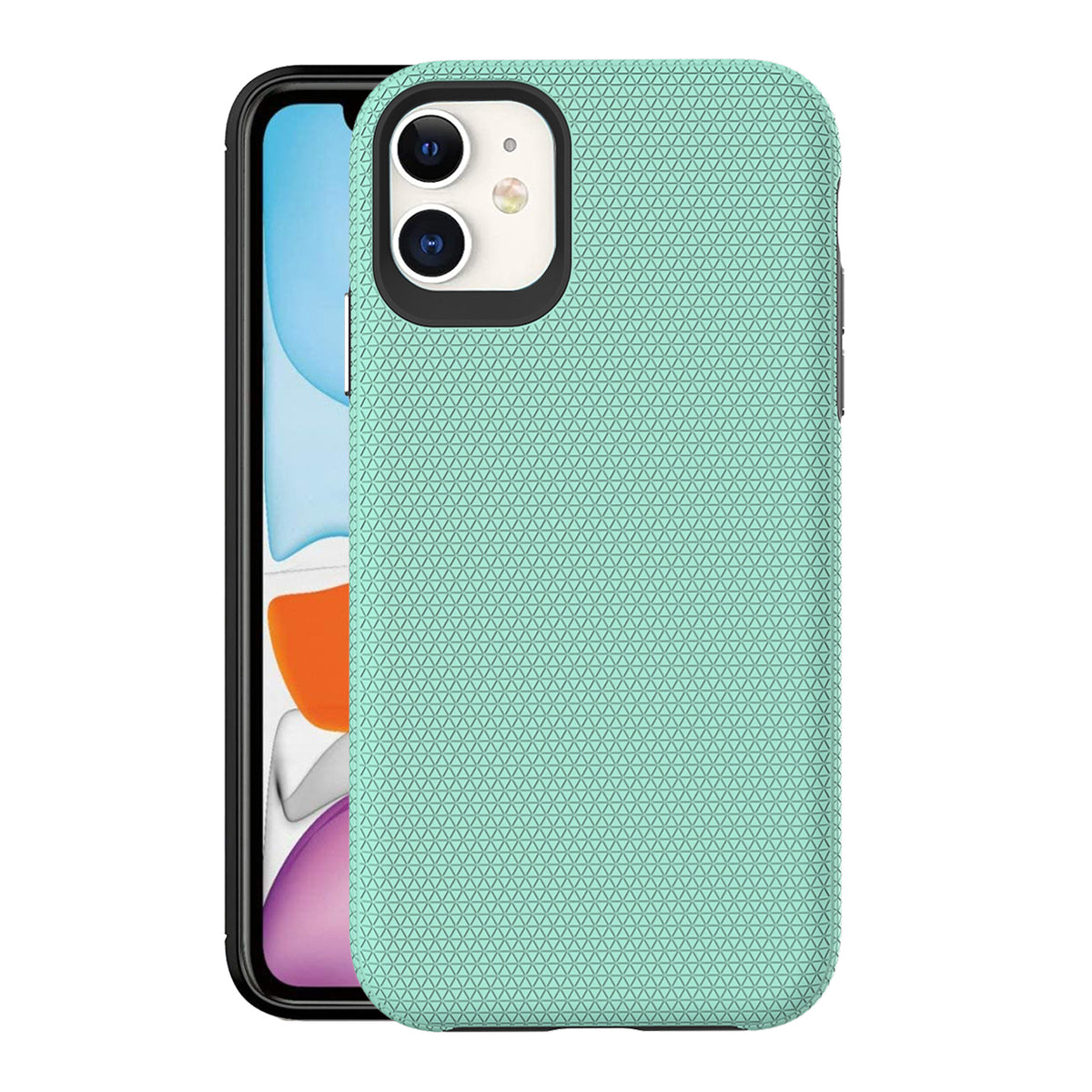 Triangle For Apple iPhone 11 Shockproof Case Rugged Heavy Duty Armor Rugged Bumper Anti Knock Back Apple Cover