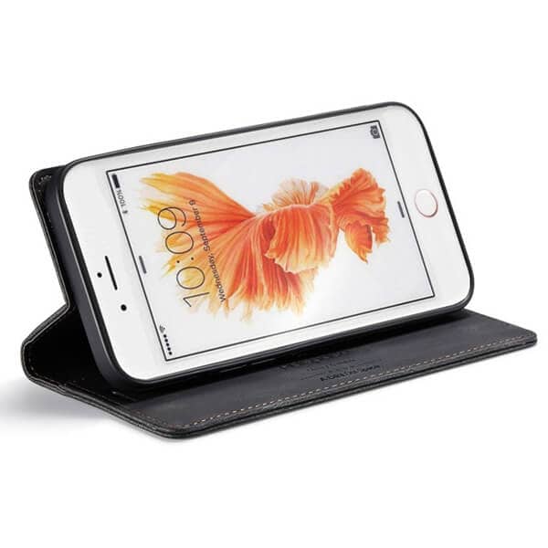 AutSpace For Apple iPhone 6 Plus 6S plus Case RFID Blocking Retro Flip Premium Leather Card Holder Wallet Cover