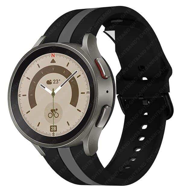 Samsung Galaxy Watch 4 40mm 44mm /Watch 4 Classic 42mm 46mm Replacement Wristband, Adjustable Silicone Strap Loop