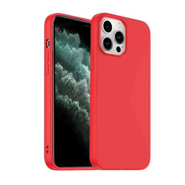 Back Case For Apple iPhone 11 Pro Max Silicone Silky Soft Touch Full Protective Anti Scratch Cover with Microfiber Lining Back Case (Red)