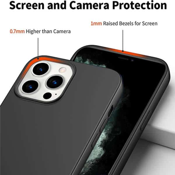 Back Case For Apple iPhone 11 Pro Silicone Silky Soft Touch Full Protective Anti Scratch Cover with Microfiber Lining Back Case (Black)