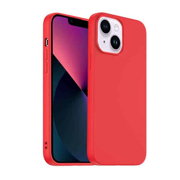 For Apple iPhone 13/13 Pro Max Silicone Silky Soft Touch Full Protective Anti Scratch Cover with Microfiber Lining Back Case