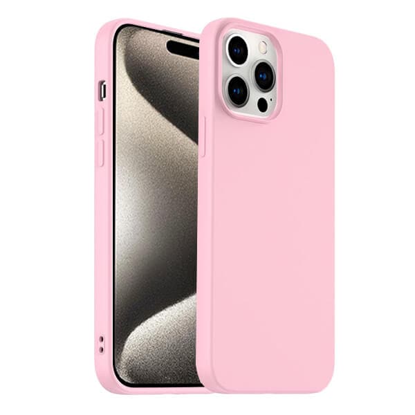 Back Case For Apple iPhone 15 Pro Silicone Silky Soft Touch Full Protective Anti Scratch Cover with Microfiber Lining Back Case