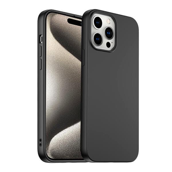 Back Case For Apple iPhone 15 Pro Silicone Silky Soft Touch Full Protective Anti Scratch Cover with Microfiber Lining Back Case