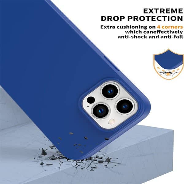 Back Case For Apple iPhone 15 Pro Silicone Silky Soft Touch Full Protective Anti Scratch Cover with Microfiber Lining Back Case
