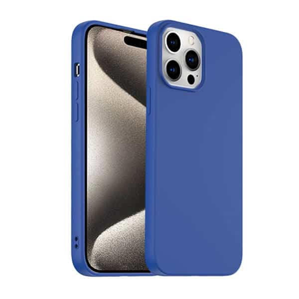 Back Case For Apple iPhone 15 Pro Silicone Silky Soft Touch Full Protective Anti Scratch Cover with Microfiber Lining Back Case
