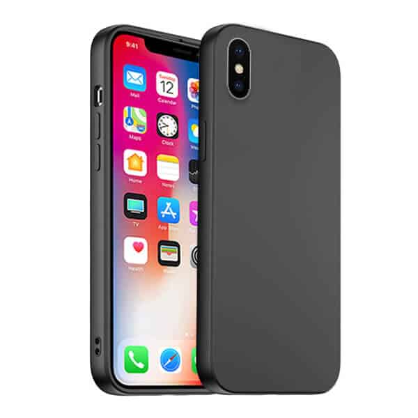 Back Case For Apple iPhone X/XS/XR Silicone Silky Soft Touch Full Protective Anti Scratch Cover with Microfiber Lining Back Case