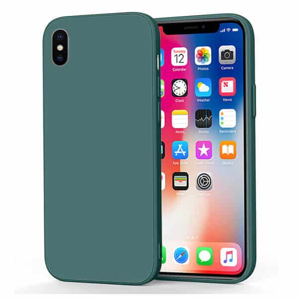 Back Case For Apple iPhone X/XS/XR Silicone Silky Soft Touch Full Protective Anti Scratch Cover with Microfiber Lining Back Case