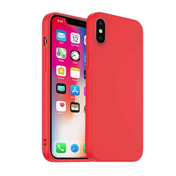 Back Case For Apple iPhone X/XS/XR Silicone Silky Soft Touch Full Protective Anti Scratch Cover with Microfiber Lining Back Case