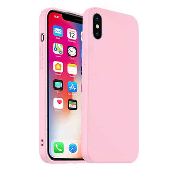 Back Case For Apple iPhone X/XS/XR Silicone Silky Soft Touch Full Protective Anti Scratch Cover with Microfiber Lining Back Case