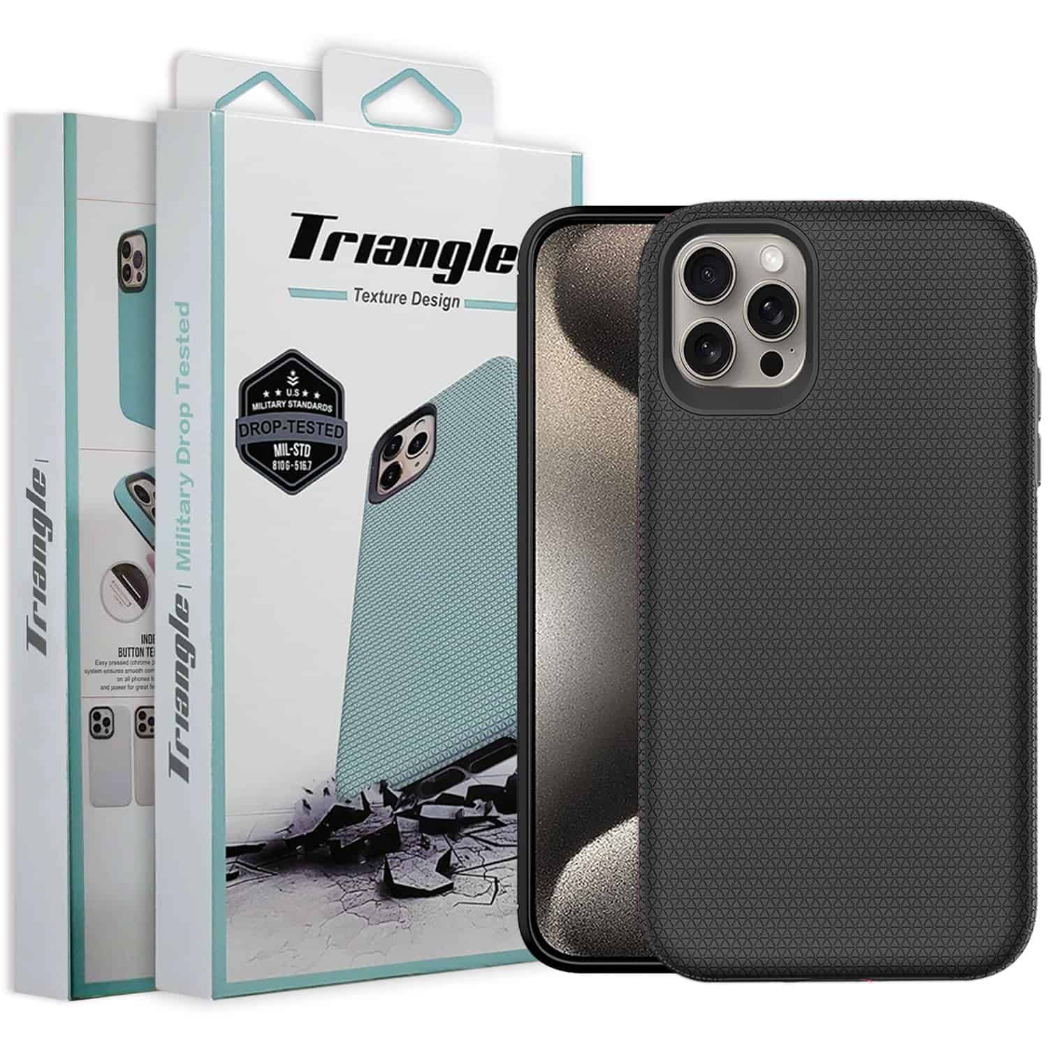 Triangle For iPhone 15/15 Pro/15 Pro Max /15 Plus Shockproof Case Rugged Heavy Duty Bumper Cover