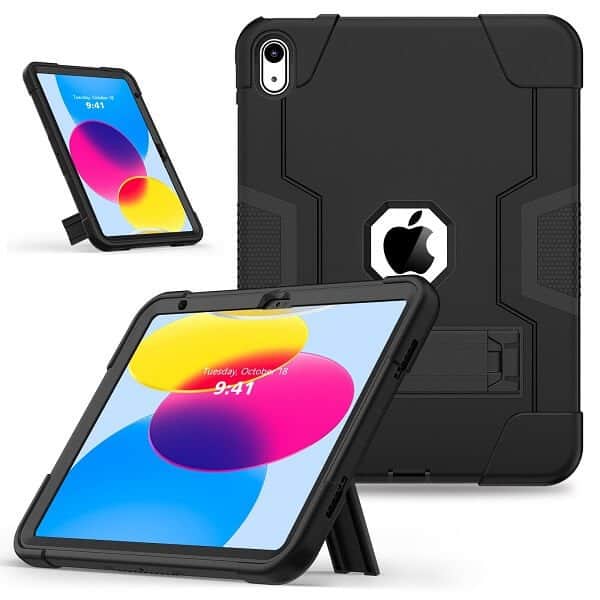 iPad 9th Gen Heavy Duty Case 10.2 2021 Fancy Hybrid Stand Cover