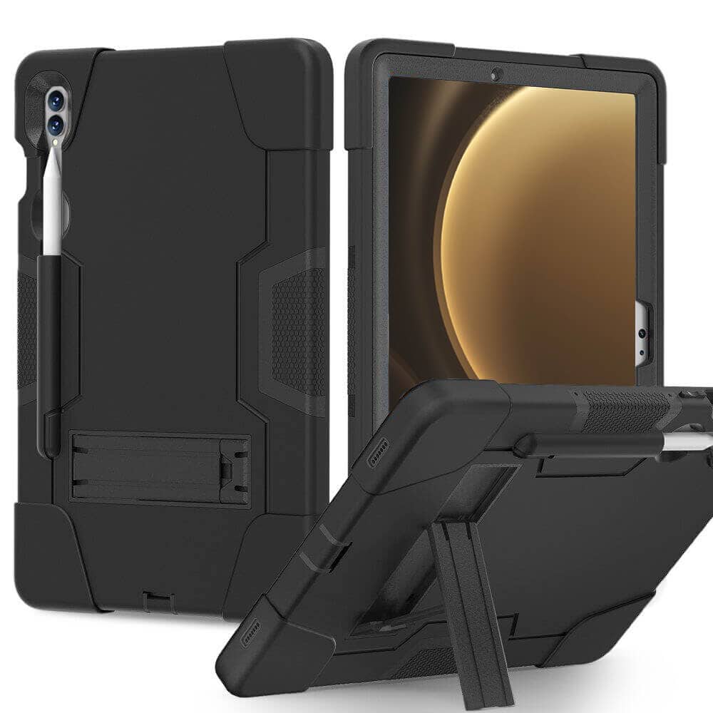 For Samsung Galaxy Tab S10+/S9 /S9 FE/S10 FE /S9+ /S9 FE+ Plus Hybrid Fancy Shockproof Heavy Duty Kickstand Case Cover