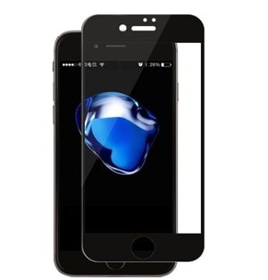 Apple iPhone 7 Full Coverage Tempered Glass LCD Screen Protector Film Guard (Black)