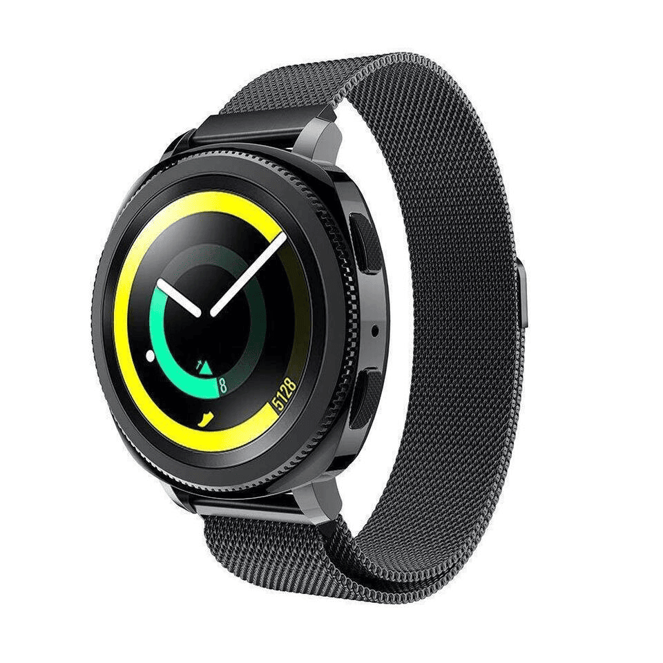 For Samsung Galaxy Watch 6 /5 /4 /3 Pro /Gear S2 Stainless Steel Adjustable Milanese Wristband Strap Loop