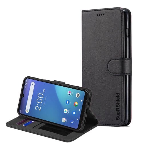 Telstra Essential Pro 2 SupRShield Wallet Leather Card Holder Flip Protective Shockproof Case Cover (Black)