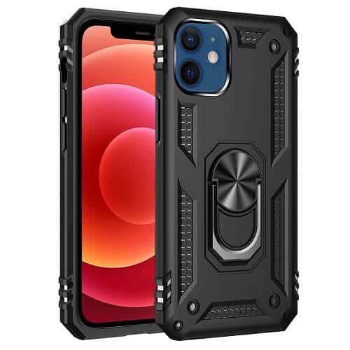 For Apple iPhone 12 /12Mini /12 Pro /12 Pro Max Anti Scratch Rugged Magnetic Car Mount Ring Case Cover