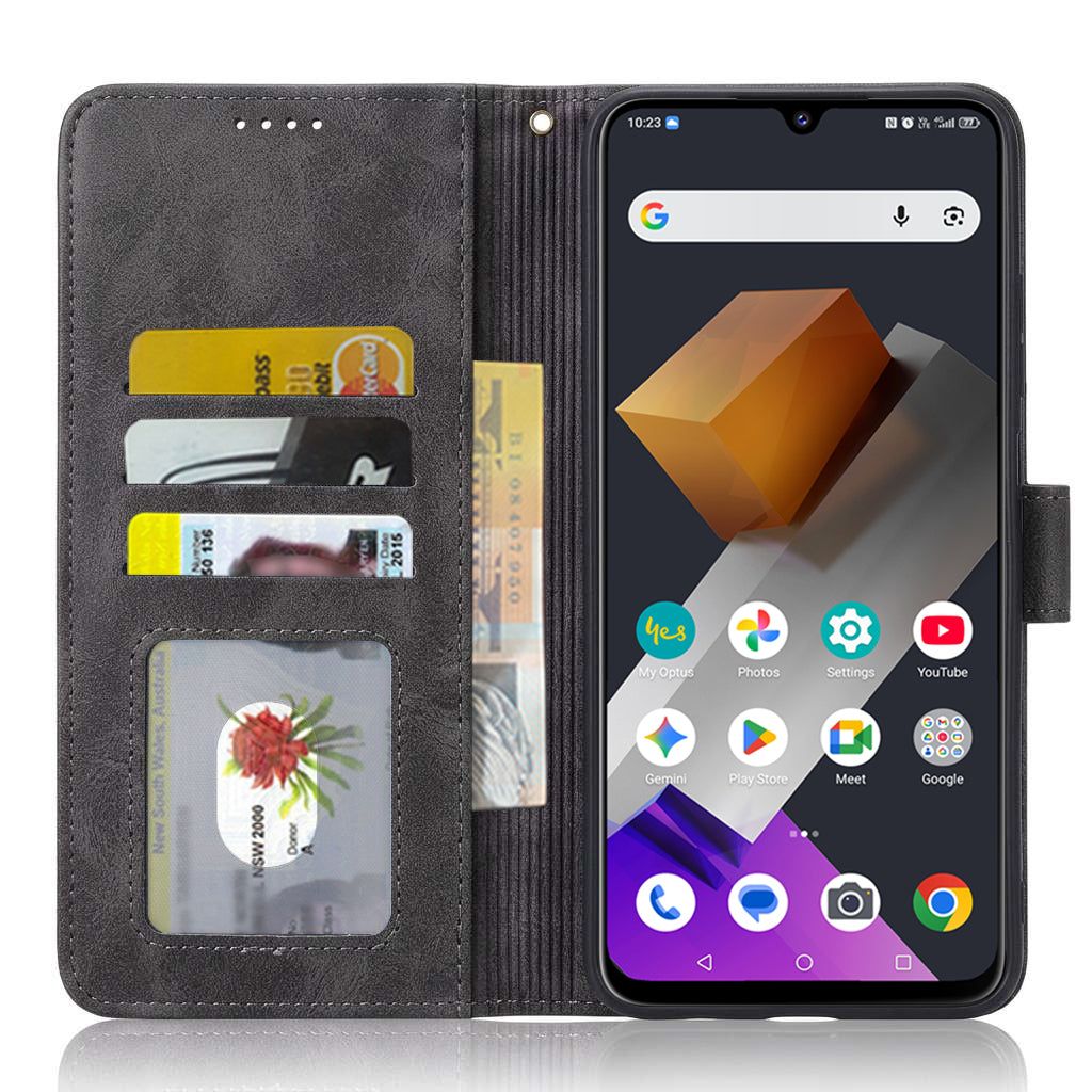 For Optus X Total 2 Wallet Leather Case Flip Leather Magnetic Stand Cover