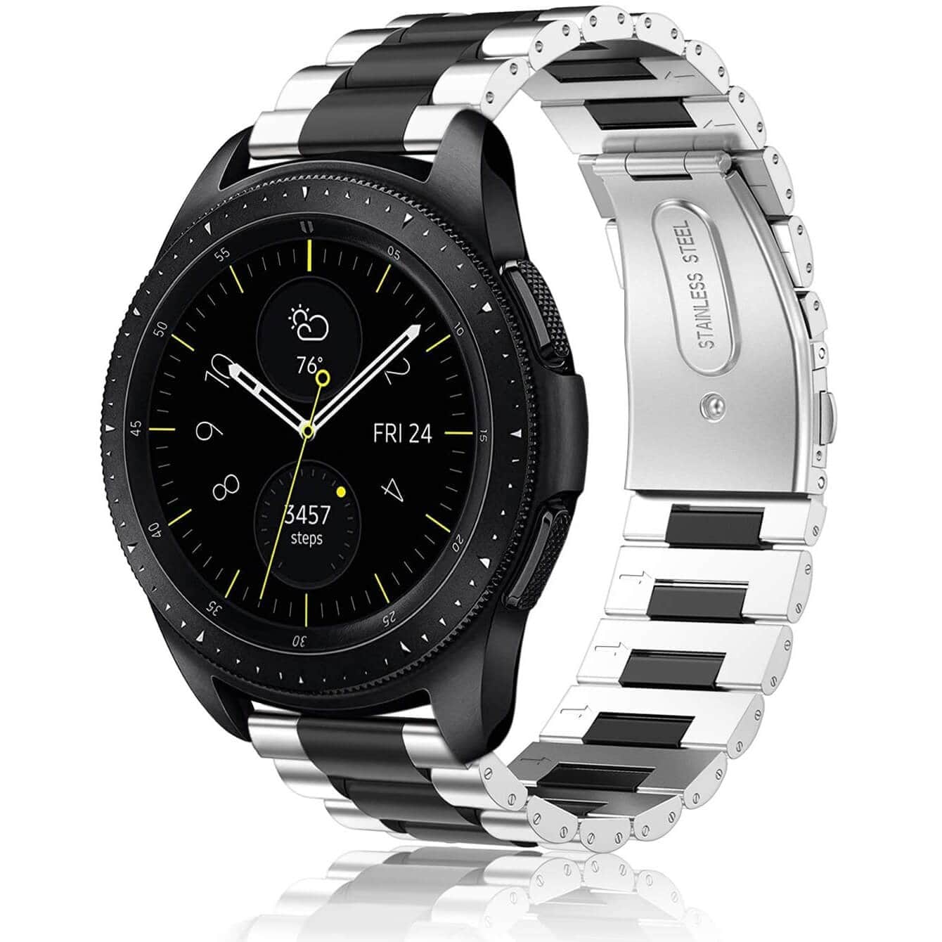 For Samsung Galaxy Watch 6 5 4 3 Pro Active 2 Gear S2 Stainless Steel Replacement Strap Wristband Bracelet Loop