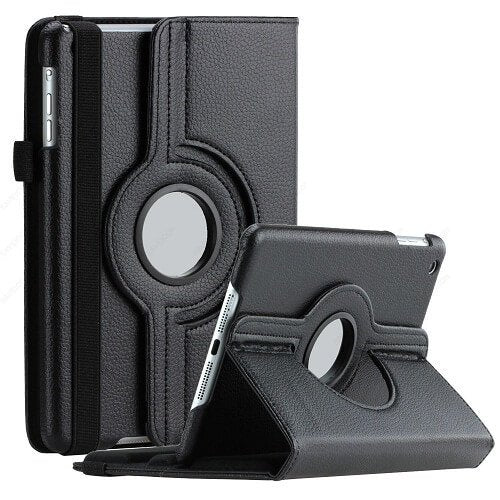 Samsung Galaxy Tab A8 Rotating Case 360 Degree Leather Smart Cover (Black)