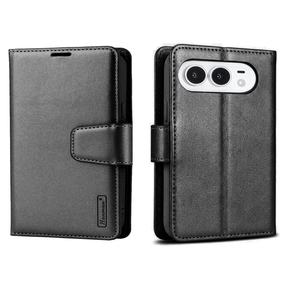 For Apple iPhone 18 17 Pro Max Air Duo Hanman Wallet Case Flip Leather Card Slots Magnetic Stand Cover