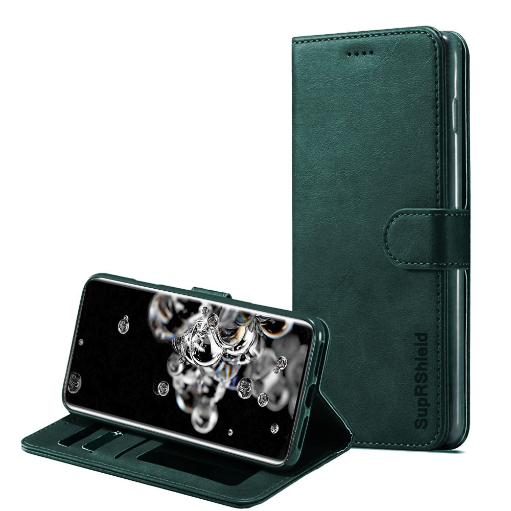 For Samsung Galaxy S20 | S20 FE | S20+ /S20 Plus | S20 Ultra SupRShield Wallet Leather Flip Stand Magnetic Case Cover