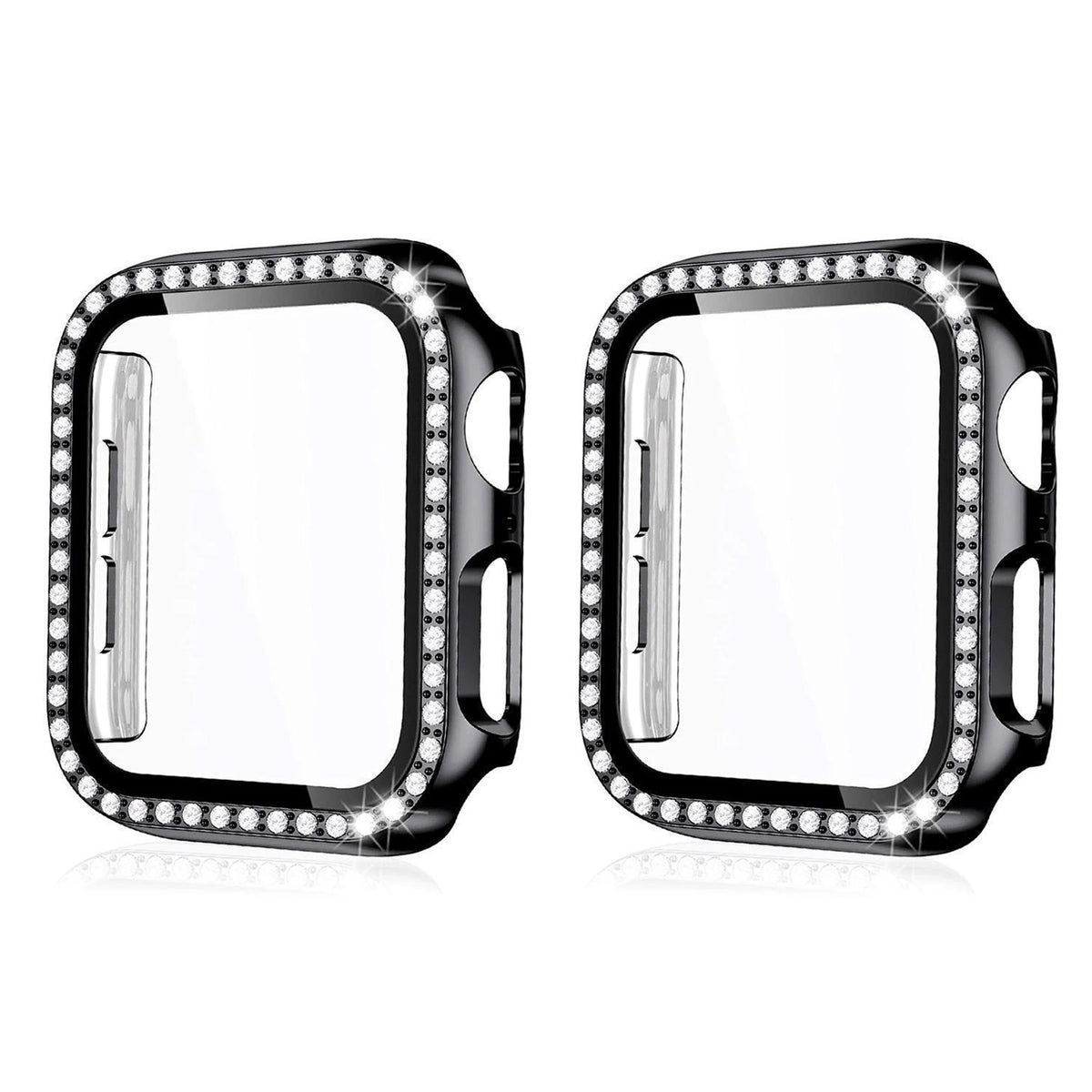 For Apple Watch 12/11/10 42MM 46MM Hard Case iWatch  Dimond Gel Case With Built-In Screen Protector