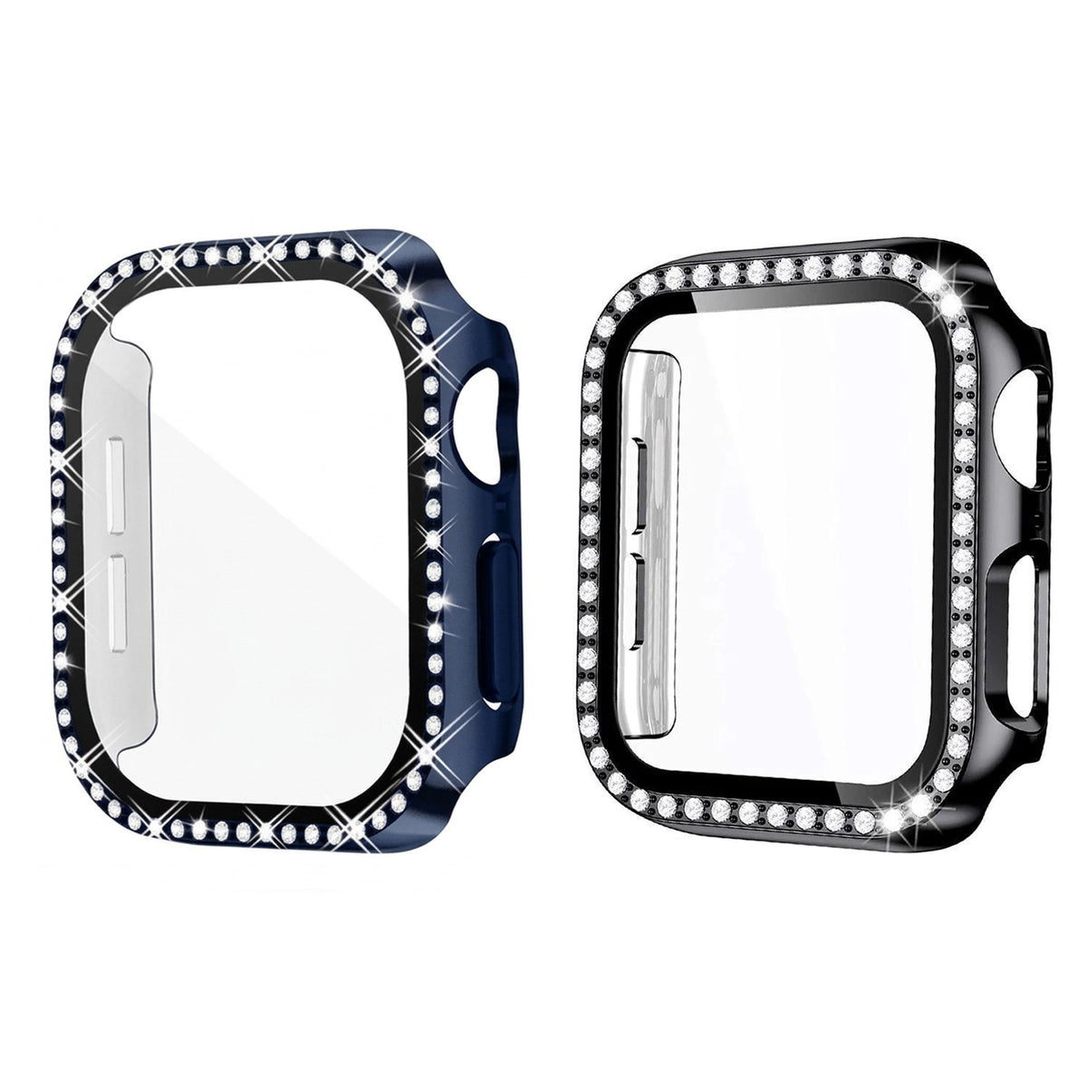 For Apple Watch 12/11/10 42MM 46MM Hard Case iWatch  Dimond Gel Case With Built-In Screen Protector