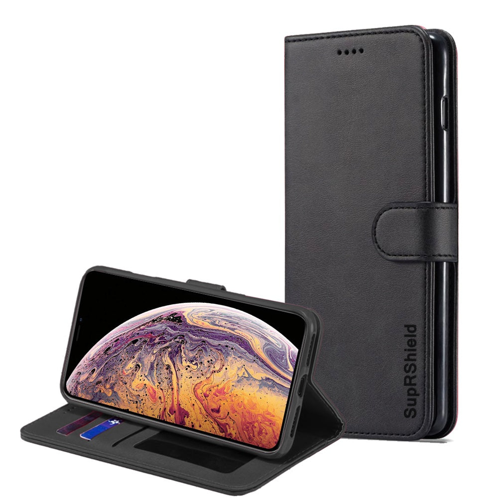 For Apple iPhone X / XS / XS Max / XR SupRShield Wallet Leather Flip Magnetic Case Cover