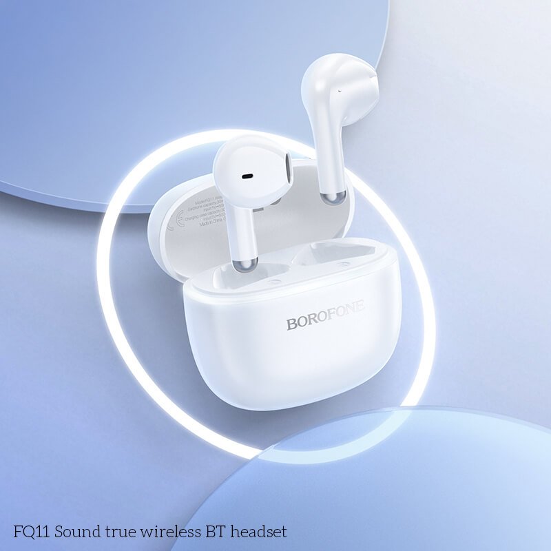 Borofone FQ11 TWS True Wireless BT 5.4 Bluetooth Sports Earbuds Headset For iPhone/Samsung/Moto/Nokia/Oppo