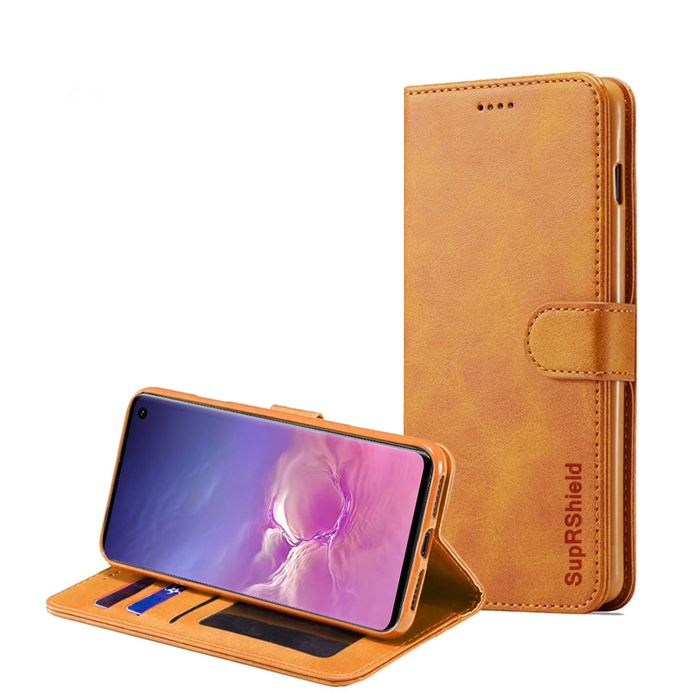 For Samsung Galaxy S10 |Galaxy S10+ /S10 Plus | S10 5G | S10e SupRShield Wallet Leather Flip Stand Magnetic Case Cover