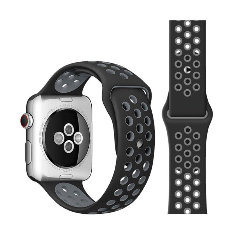 Nike Style Silicon Wristband For Apple Watch Series 10/9 /8 /7 /Ultra 2 Strap Loop 41 /45 /49mm