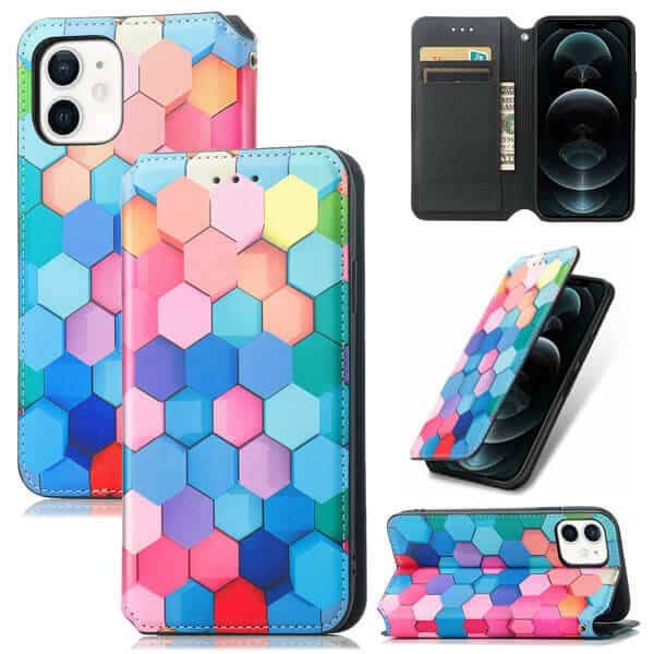 CaseNeo For Apple iPhone 12 /12Mini /12 Pro /12 Pro Max Leather Wallet Flip Case With RFID Blocking Credit Card Holder Slots Cover
