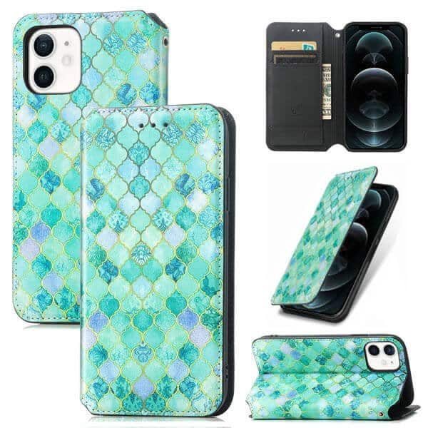 CaseNeo For Apple iPhone 12 /12Mini /12 Pro /12 Pro Max Leather Wallet Flip Case With RFID Blocking Credit Card Holder Slots Cover