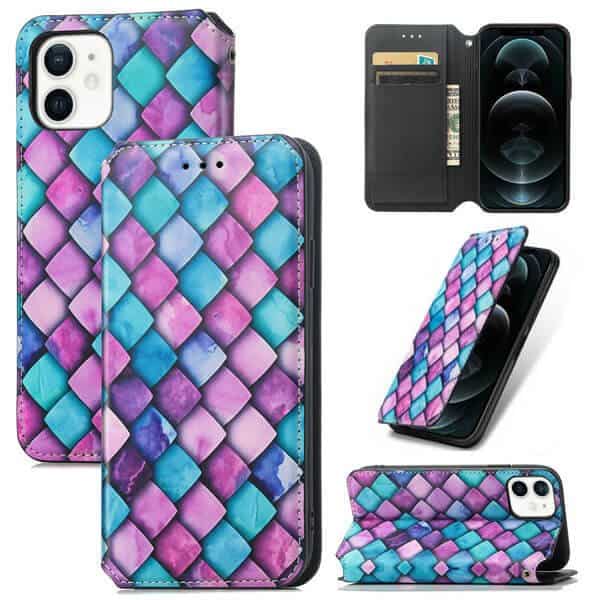 CaseNeo For Apple iPhone 12 /12Mini /12 Pro /12 Pro Max Leather Wallet Flip Case With RFID Blocking Credit Card Holder Slots Cover