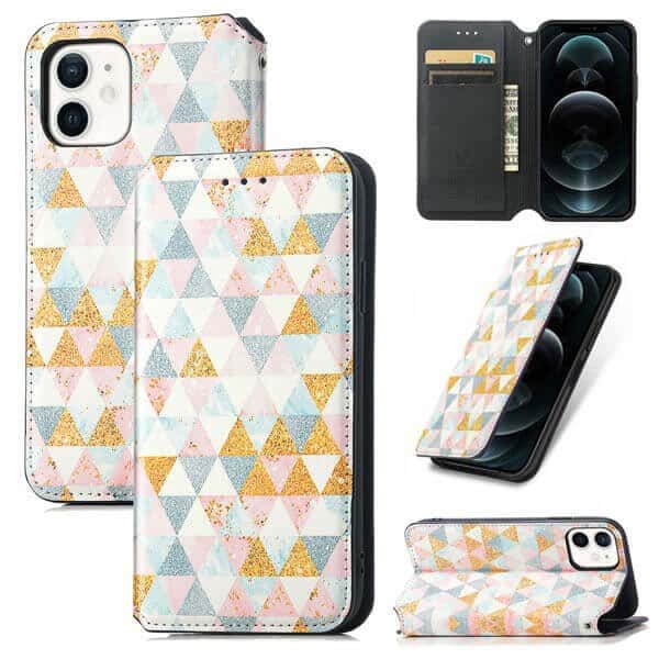 CaseNeo For Apple iPhone 12 /12Mini /12 Pro /12 Pro Max Leather Wallet Flip Case With RFID Blocking Credit Card Holder Slots Cover