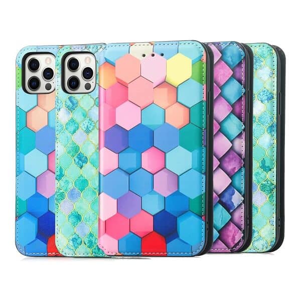CaseNeo For Apple iPhone 15 Pro Leather Wallet Flip Case With RFID Blocking Credit Card Holder Slots Cover