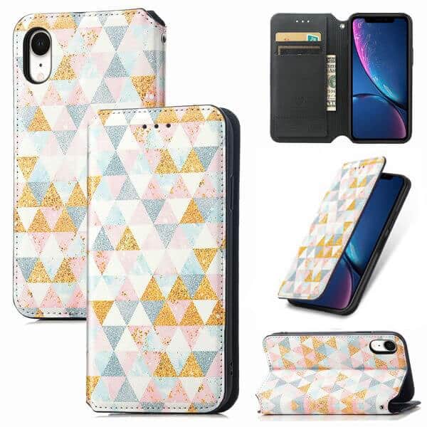 CaseNeo For Apple iPhone X / XS / XR Leather Wallet Flip Case With RFID Blocking Credit Card Holder Slots Cover